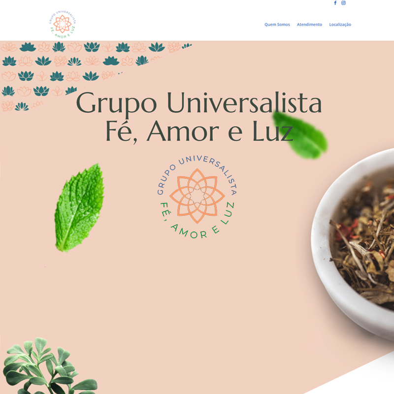 Site Grupo Universalista Fé, Amor e Luz